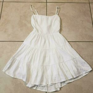 Princess Polly SUMMER BREAK MINI DRESS WHITE used size 2